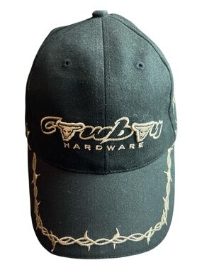 vintage Cowboy Hardware embroidered baseball cap distinct western style Black